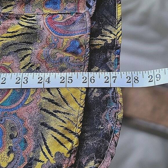 Vtg multicolour paisley & mixed animal print dress shirt - Picture 4 of 5